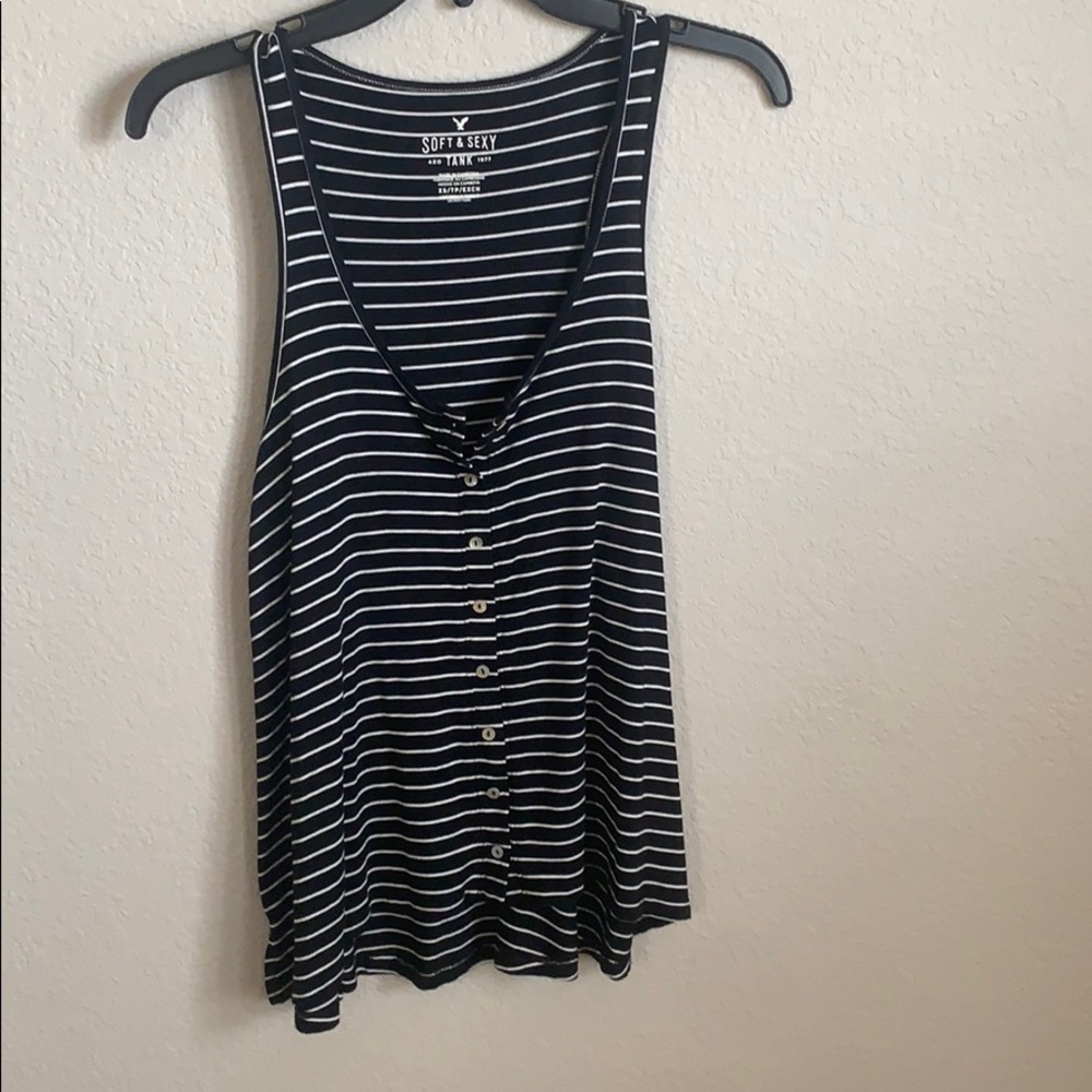 american eagle striped tank-top